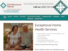 Tablet Screenshot of careresourcehawaii.org